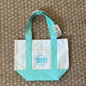 NWT Trader Joe's Mini Canvas Tote